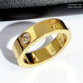 Кольцо мед.сталь14К 10198